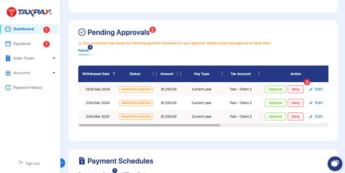 Payment Approval - Client